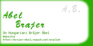 abel brajer business card